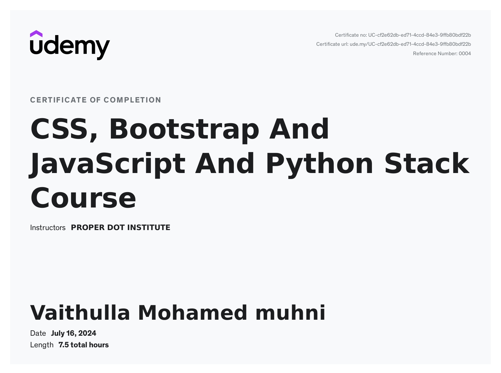 Mohamed Muhni - Full Stack Developer
